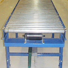 Carton and bag handling belt driven conveyor