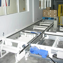 Pallet handling chain conveyor